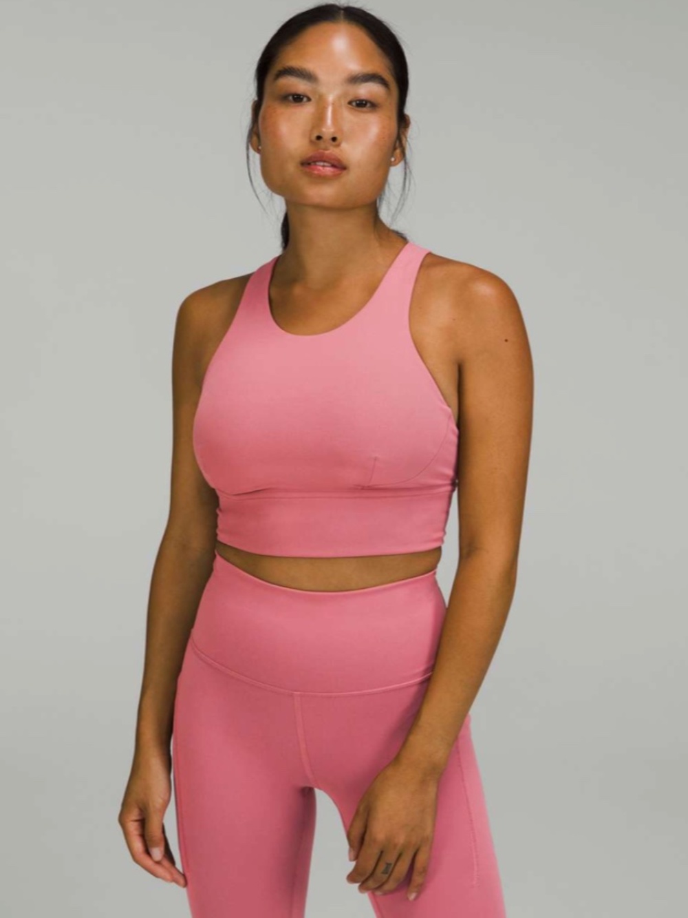 Lululemon Wunder Train Longline Bra Fade Medium Support C/D Cup Brier Rose